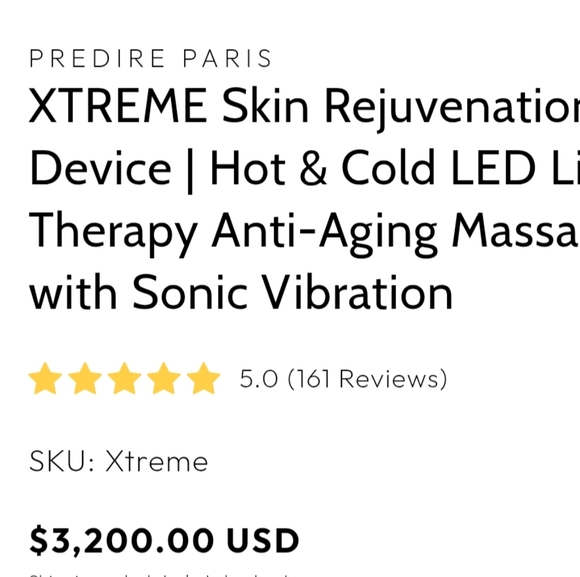 NIB Predire Paris XTREME Skin Rejuvenation Device | Hot & Cold LED Light Therapy - Picture 2 of 7